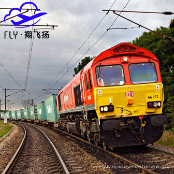 cheapest rate Railway train freight forwarder train shipping cargo service  China to UK France Germany Poland Europe DDP/DDU